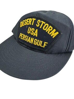 VTG Desert Storm  USA Persian Gulf Cap Hat One Size Fits All - Dark Blue